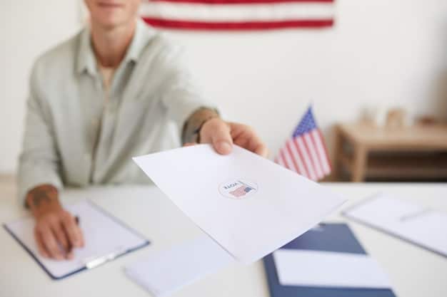 A close-up photo of immigration paperwork being processed by an official. The forms are stamped with official seals and show various fields filled out, suggesting administrative processes and legal compliance.