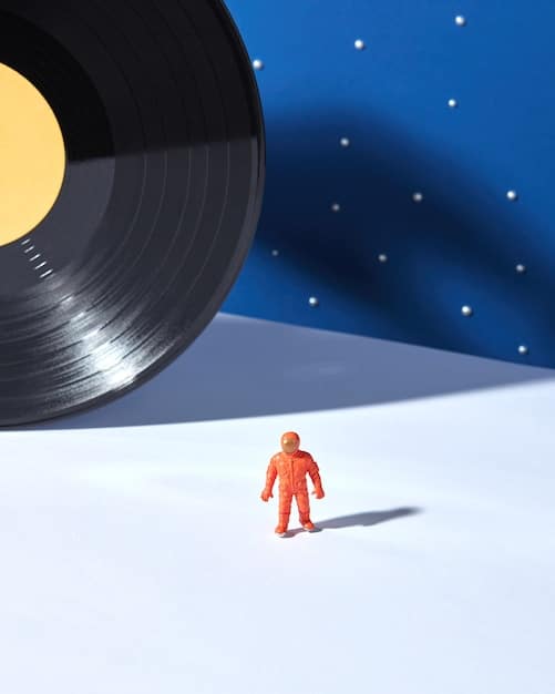 A split image showing a vintage K-Drama soundtrack vinyl record on one side and a modern digital playlist on the other, symbolizing the evolution of K-Drama OSTs.