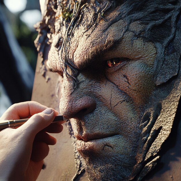 A close-up shot showcasing the detailed craftsmanship of a high-quality anime figure, focusing on the intricate facial features, clothing textures, and dynamic pose that captures the character's personality.