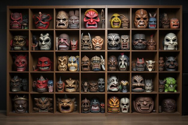 A shelf filled with various anime figures from different popular series, like Demon Slayer, Attack on Titan, and Jujutsu Kaisen, showcasing a diverse collection and the visual appeal of these collectibles.