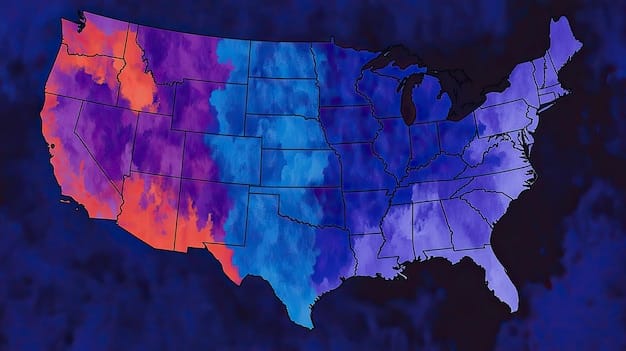 A heatmap of the United States, showing the regions with the highest concentration of anime fans based on data from streaming services and social media engagement. Major cities should have a higher color intensity, indicating larger fan populations.