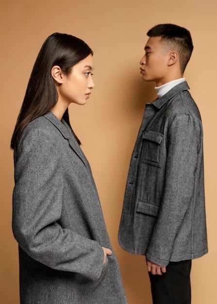 A side-by-side comparison showing a K-drama character wearing a specific outfit and an American influencer replicating the same outfit. Each image should have annotations pointing out key fashion elements.