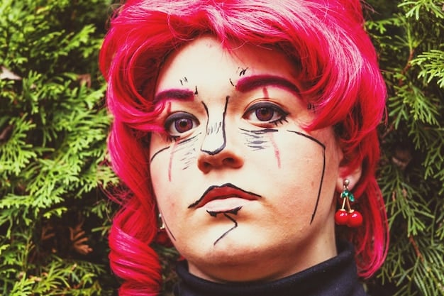 A close-up of an anime-inspired painting by an American artist, focusing on the character's face. The character has large, expressive eyes with intricate details and vibrant colors. The hair is styled in a distinctive anime fashion, with sharp lines and dynamic shading. The painting showcases a blend of watercolor and digital painting techniques, creating a unique and captivating portrait.