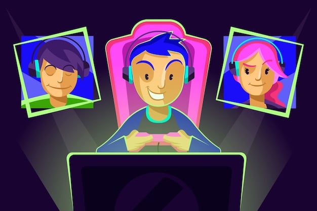 A screenshot from a virtual concert within a popular video game, showing an animated avatar of a famous musician performing on a digital stage. The crowd is composed of player avatars, all cheering and dancing.