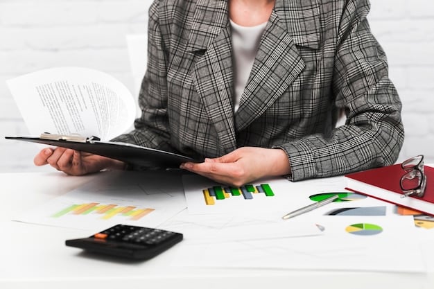 A person analyzing financial documents with a calculator, showcasing the importance of careful monitoring and planning in financial management.
