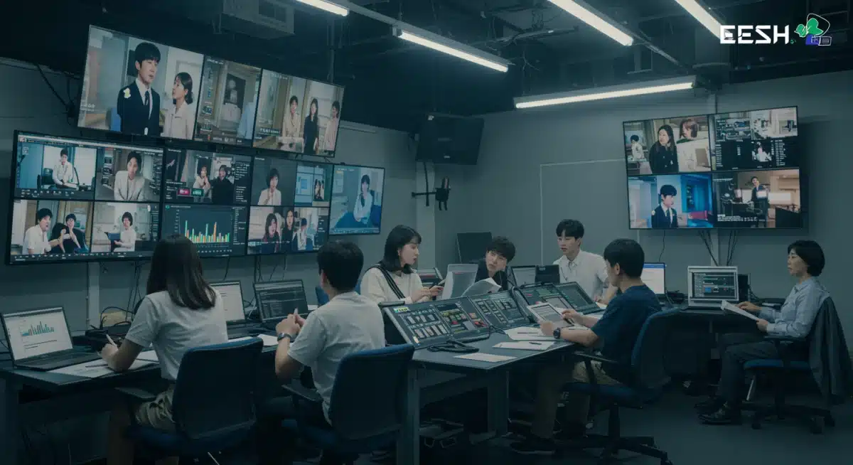 K-Drama production team analyzing fan feedback for storyline development