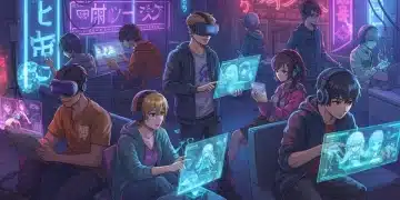 Futuristic US anime fans engaging with diverse media in 2026