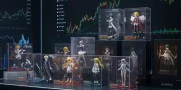 Rare anime collectible figures displayed, symbolizing investment potential