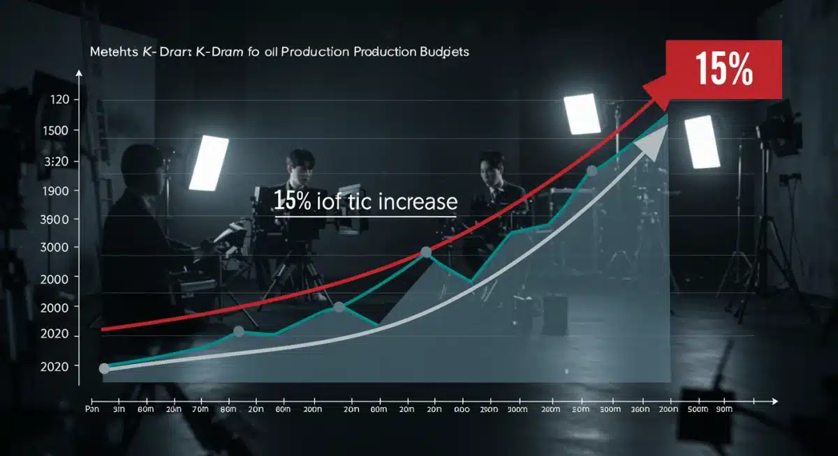 Graphic showing a 15% increase in K-Drama production budgets by 2025