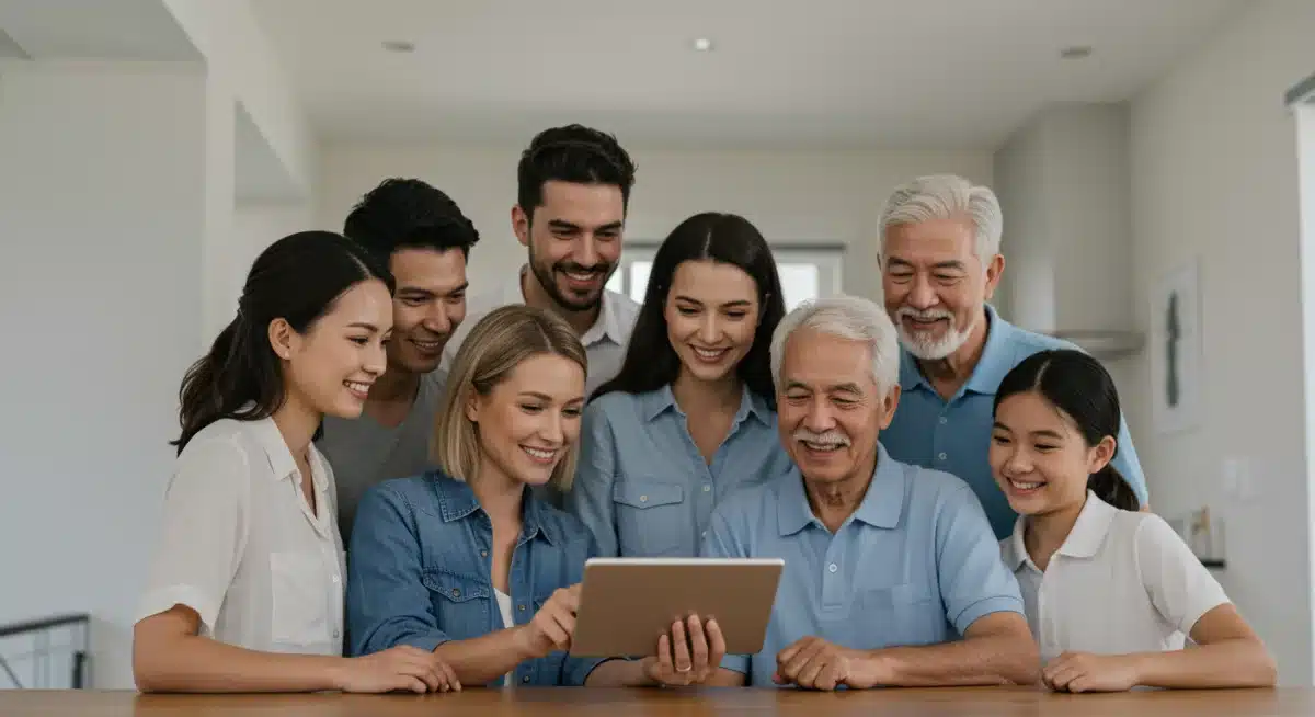 Diverse group of happy individuals and families achieving homeownership goals