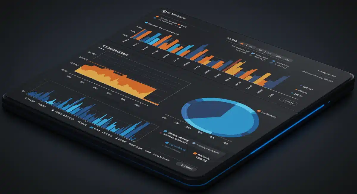 Digital dashboard with K-drama streaming viewership data for U.S. market, showing growth metrics.