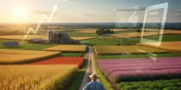 Agricultural landscape with fields and farmer, symbolizing the 2026 Farm Bill's broad impact