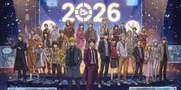 Dynamic illustration of diverse webtoon characters symbolizing upcoming US adaptations in 2026.